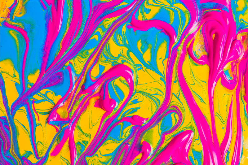 Tapis vinyle design moderne motifs tourbillonnants vibrants - TenStickers