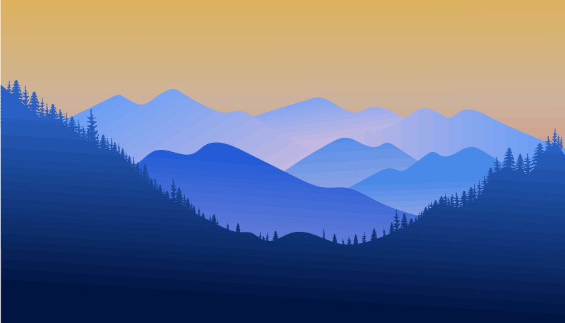 Tapis vinyle nature horizon montagneux - TenStickers