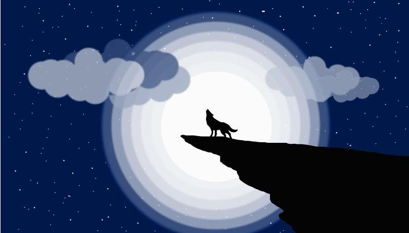 Tapis vinyle ado hurlement du croissant de lune - TenStickers