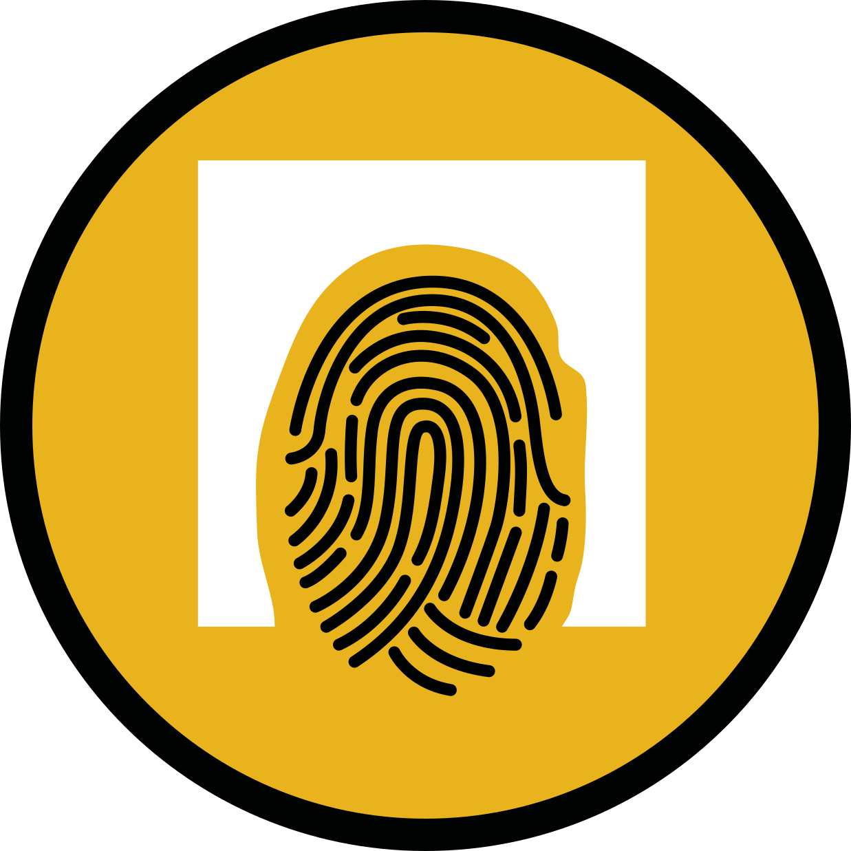 Tapis mosaique vinyle modèle d'empreinte digitale - TenStickers