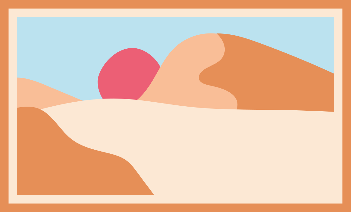 Tapis vinyle nature paysage sablonneux coucher de soleil - TenStickers