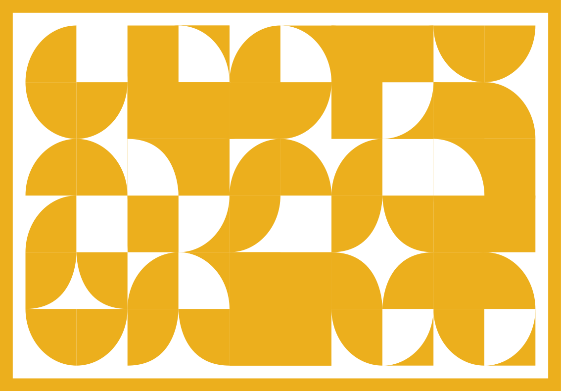 Tapis vinyles géométriques formes jaunes audacieuses - TenStickers