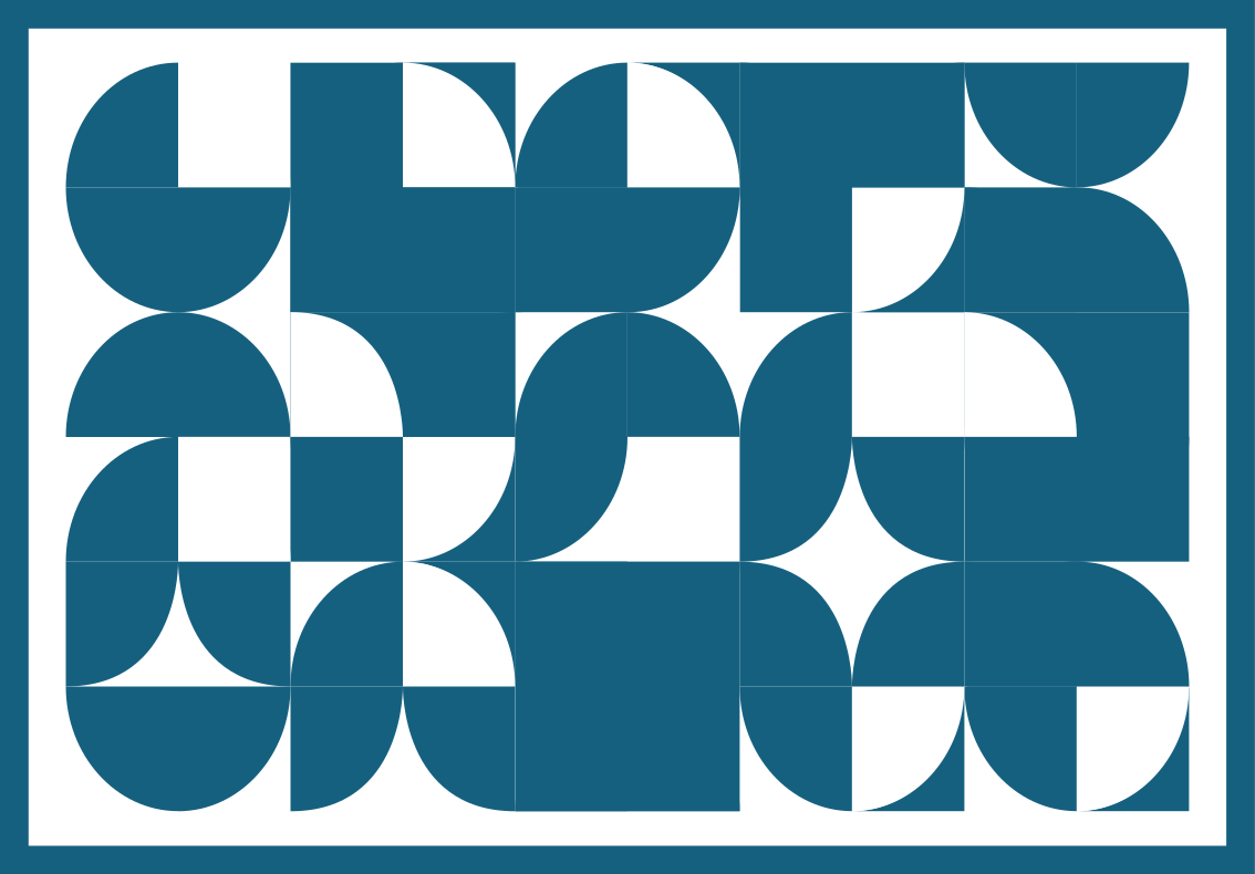 Tapis vinyles géométriques motif abstrait bleu - TenStickers