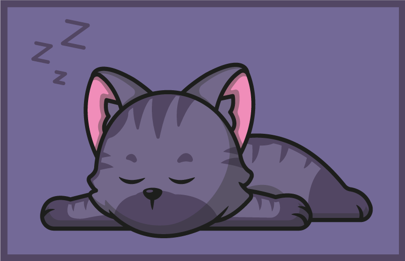 Tapis vinyle animal chat endormi - TenStickers