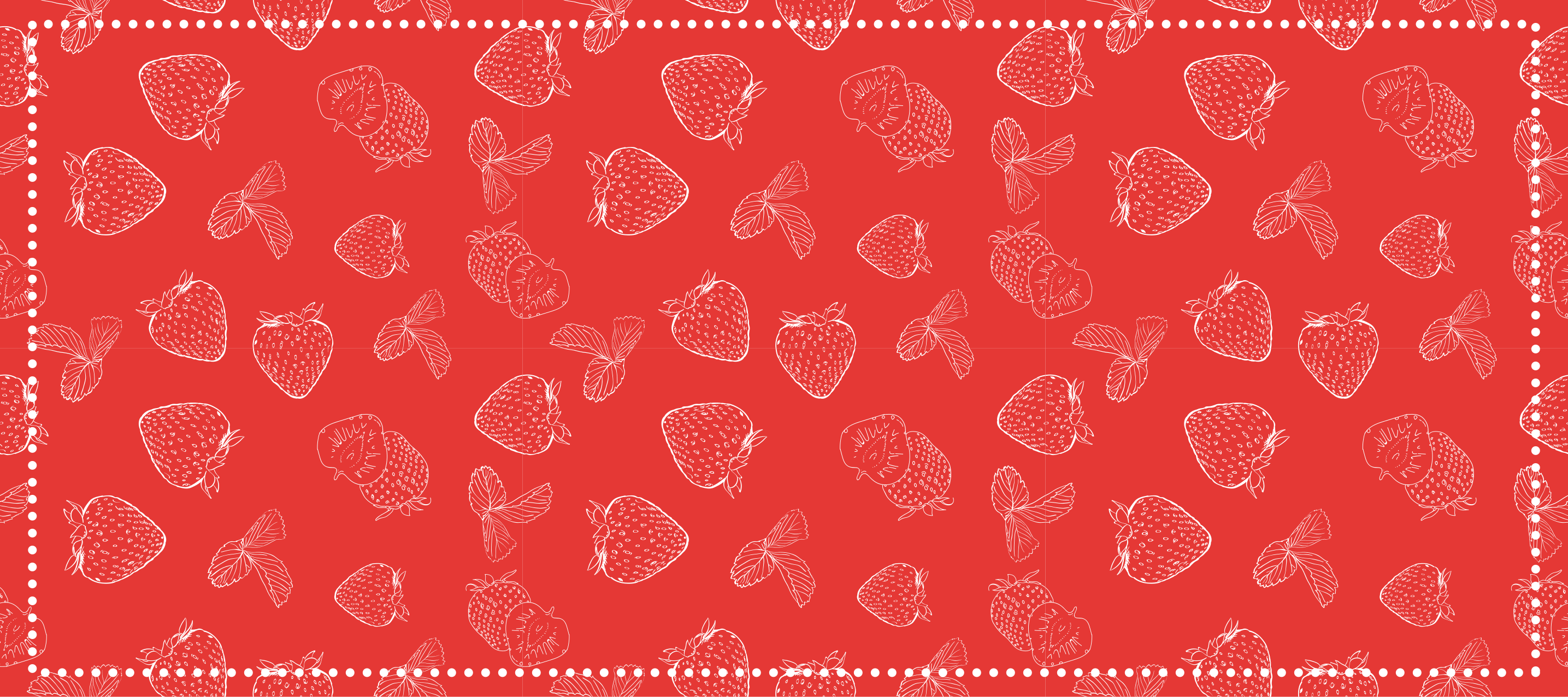 Tapis vinyle cuisine motif fraise brillant - TenStickers