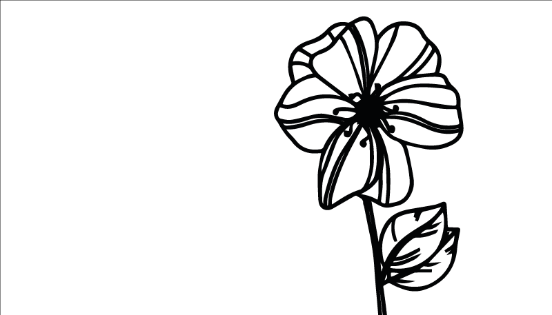 Tapis vinyle fleurs et plantes design noir et blanc élégant - TenStickers