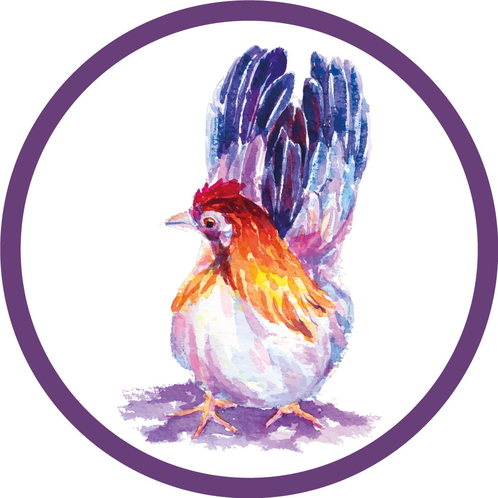 Tapis vinyle animal coq poulet coloré - TenStickers