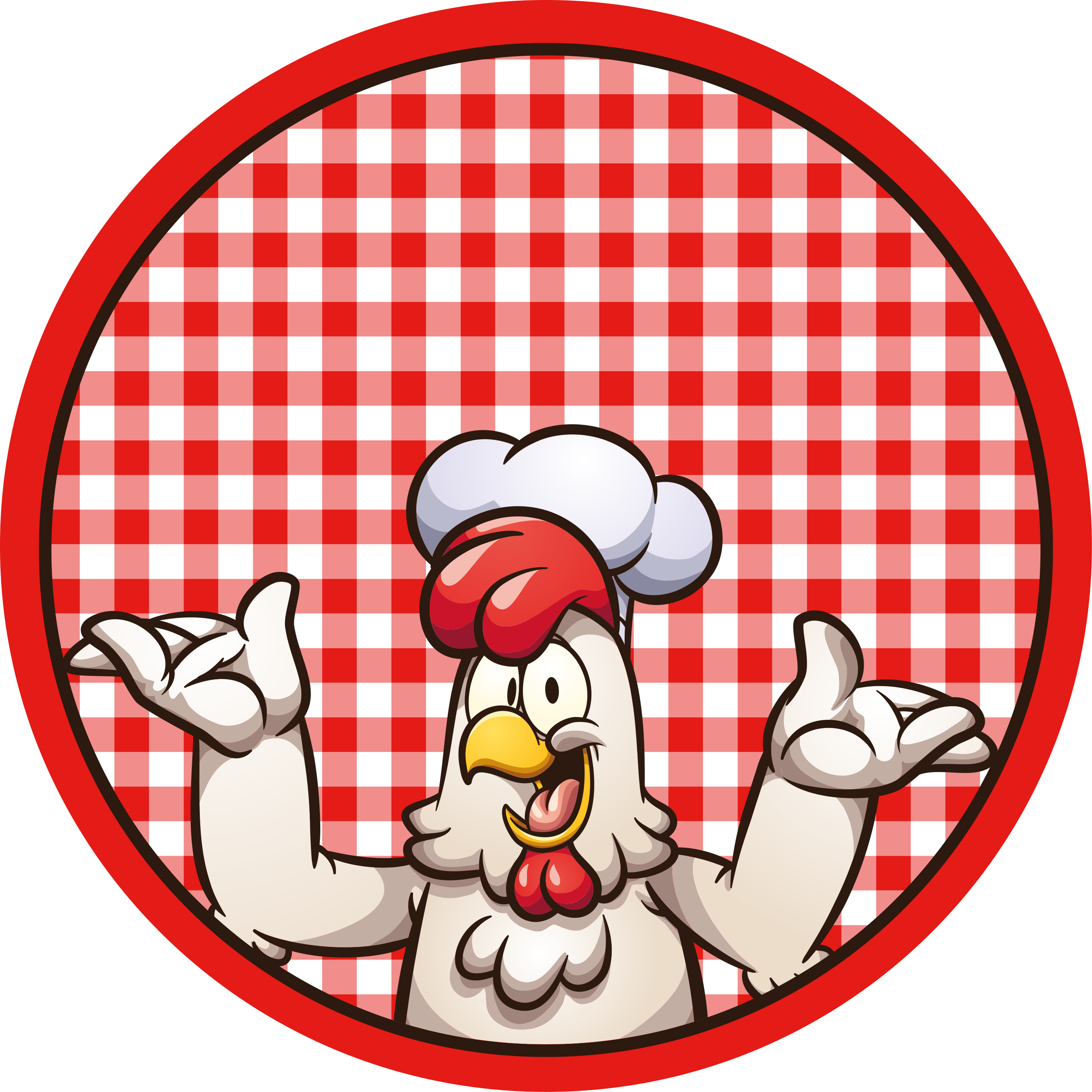 Tapis vinyle cuisine chef de poulet joyeux - TenStickers