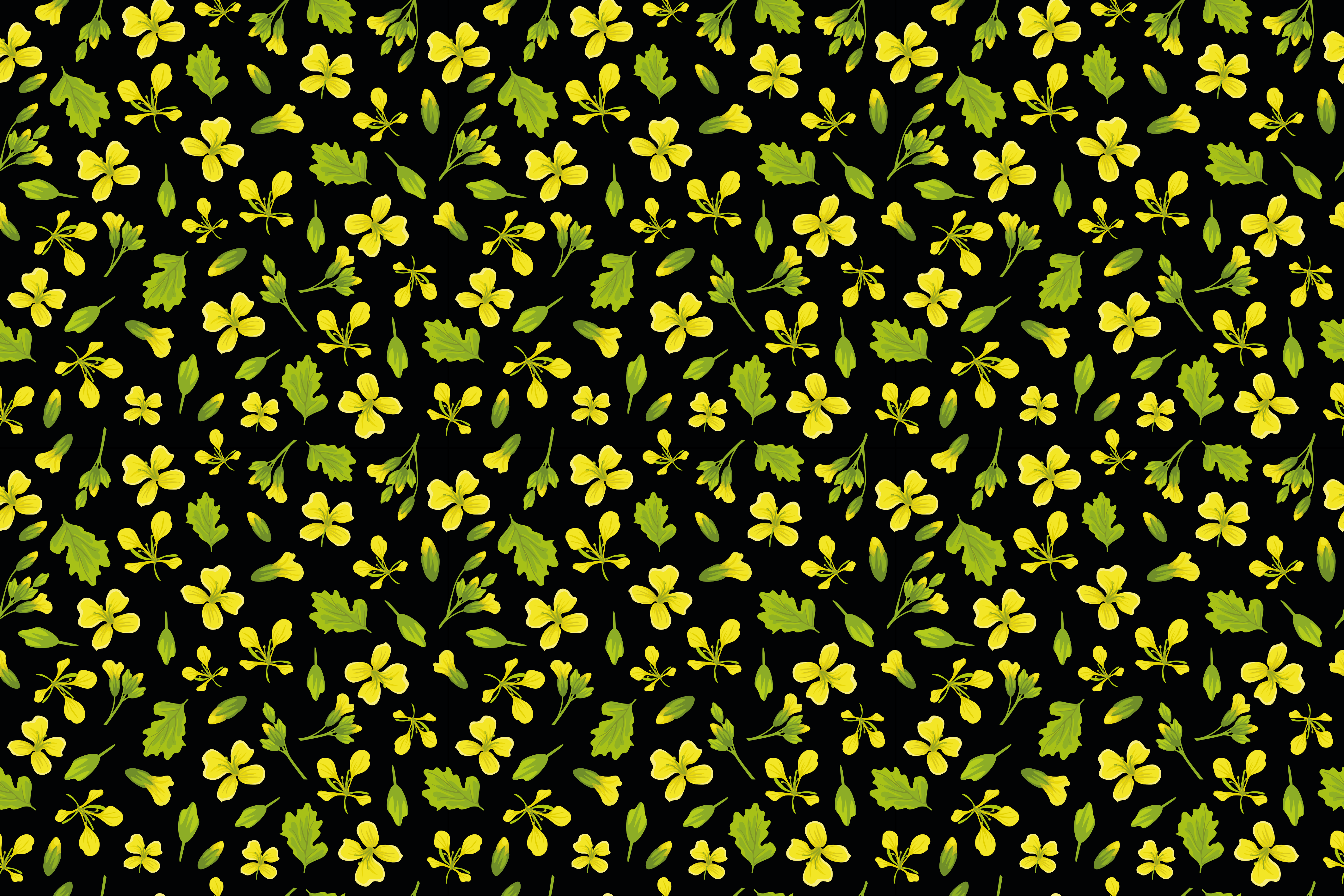 Tapis vinyle nature motif floral vibrant - TenStickers