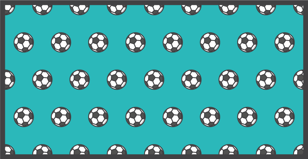 Tapis vinyle jeux motif ballon de foot - TenStickers