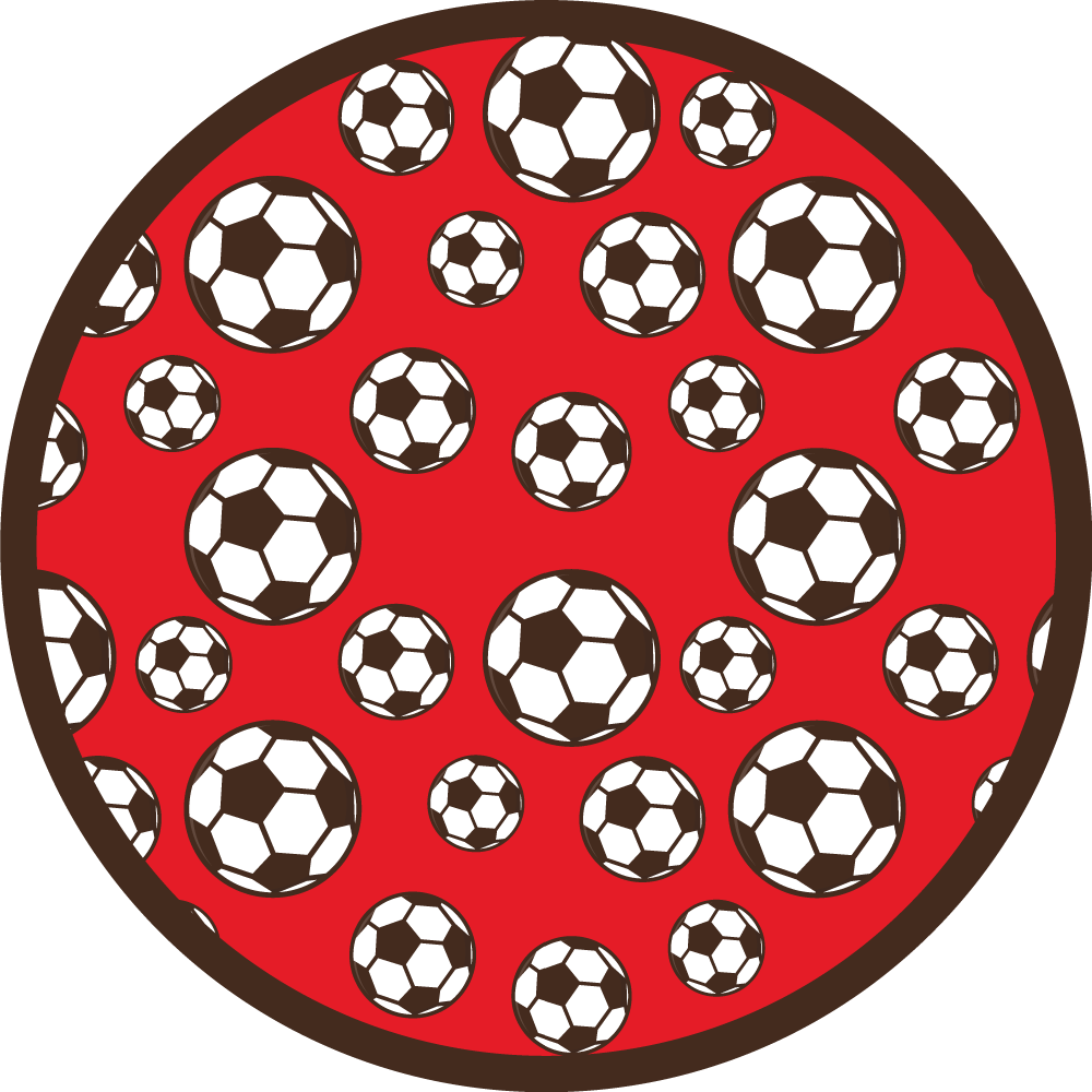 Tapis vinyle jeux motif de ballon de football - TenStickers
