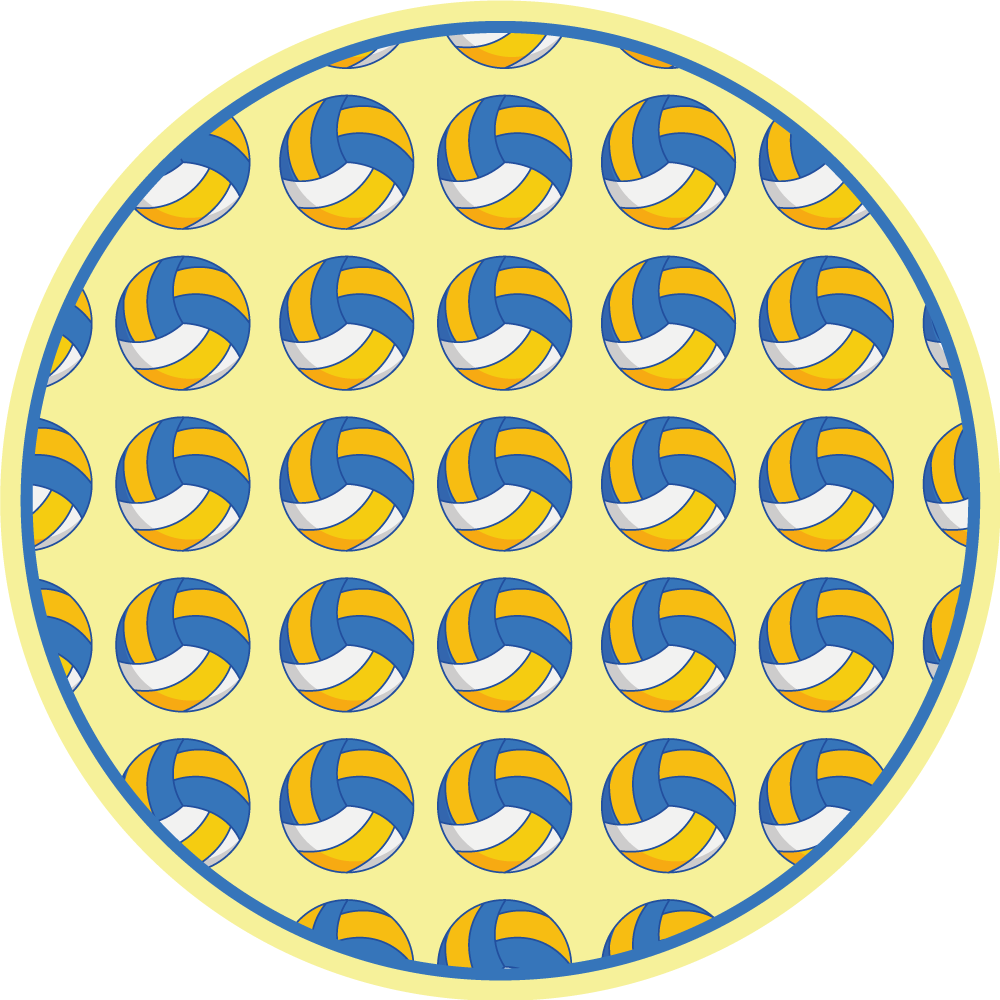 Tapis vinyle jeux motif de volley-ball - TenStickers