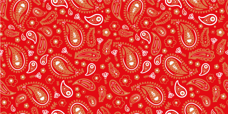 Tapis mosaique vinyle imprimé cachemire vibrant - TenStickers
