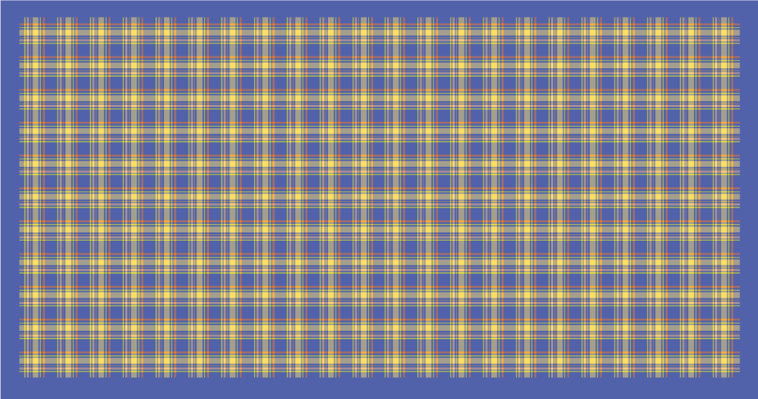 Tapis vinyle rayures motif tartan jaune - TenStickers