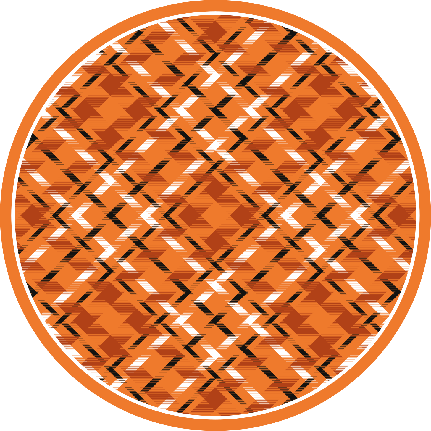 Tapis vinyle rond breloque à motif à carreaux - TenStickers