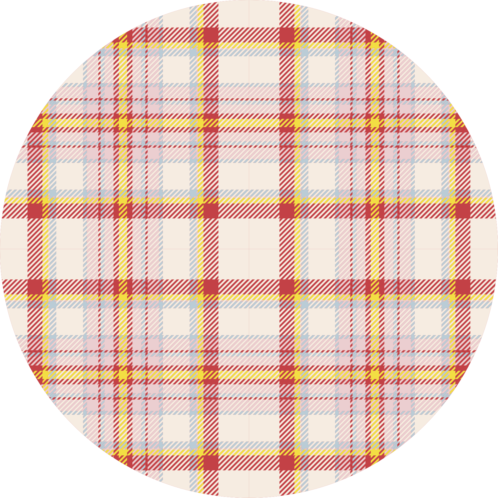Tapis vinyle rond motif à carreaux vibrant - TenStickers