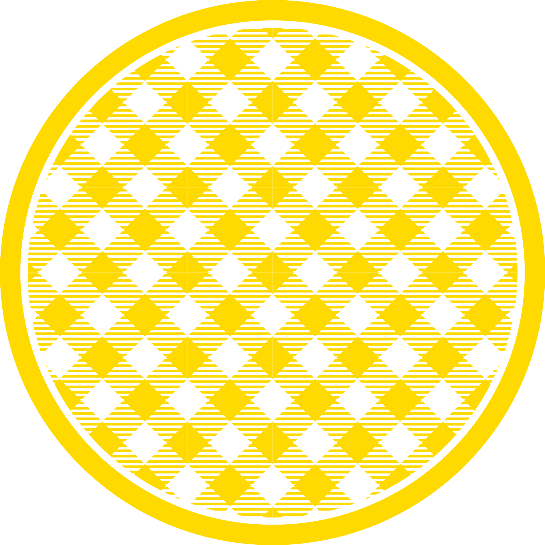 Tapis vinyle rond emblème du diamant jaune - TenStickers