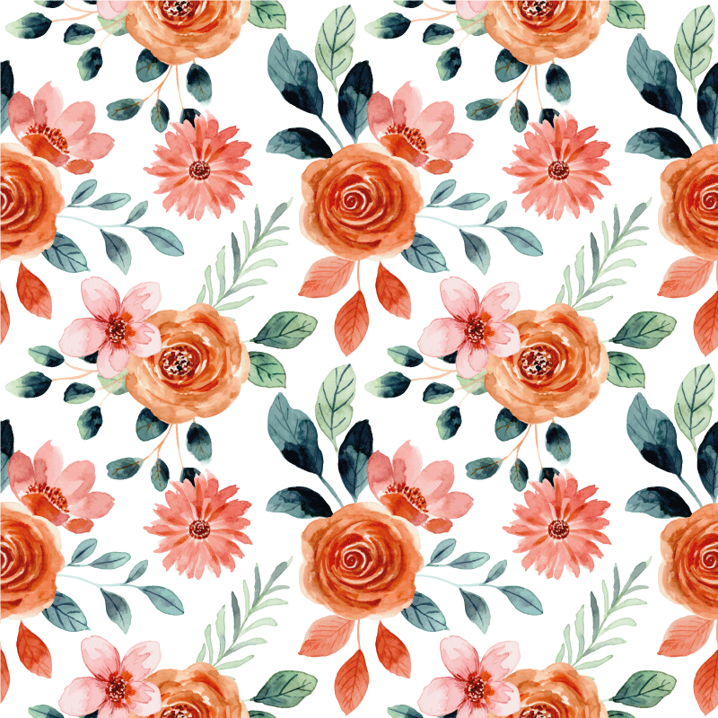 Tapis vinyle fleurs et plantes délice fleuri - TenStickers