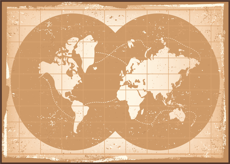 Tapis vinyle carte du monde carte du globe - TenStickers