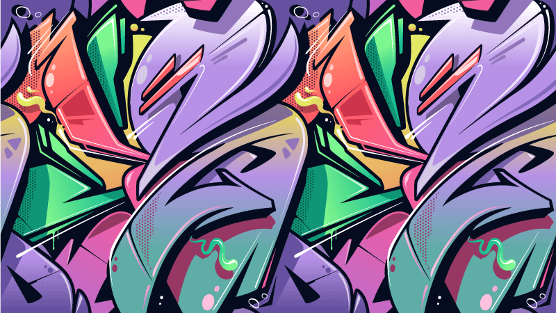 Tapis vinyle ado flux de graphite vibrant - TenStickers