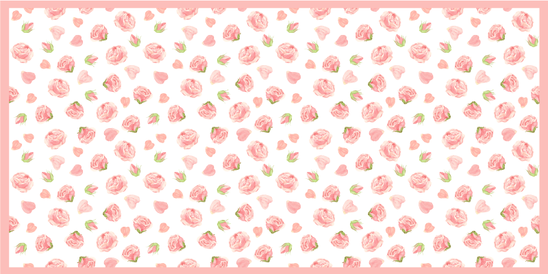 Tapis vinyle fleurs et plantes motif élégant de roses - TenStickers