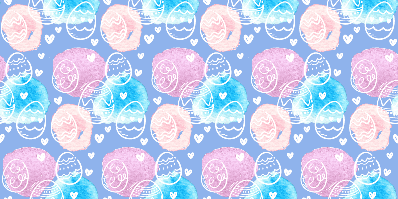 Tapis vinyle autres tapis œufs de pâques colorés - TenStickers