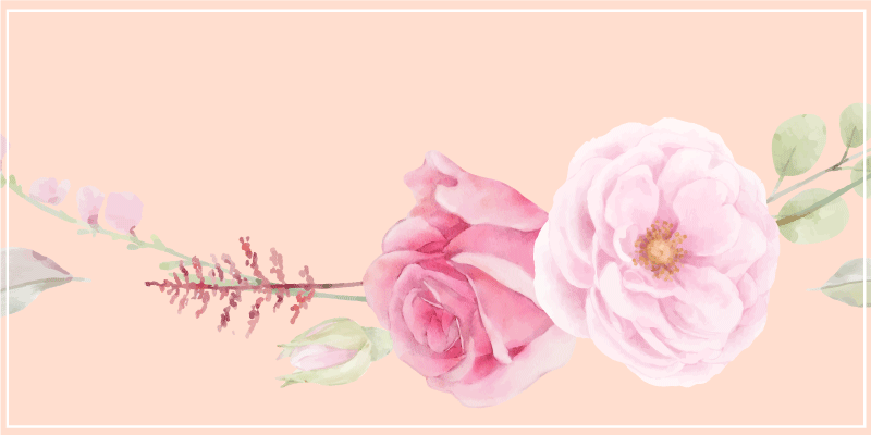 Tapis vinyle fleurs et plantes fleurs roses poudrées - TenStickers
