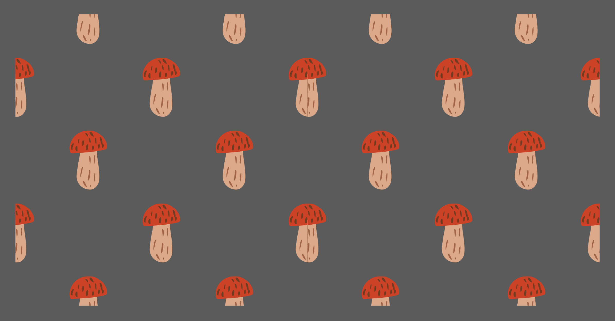 Tapis vinyle nature motif de champignons fantaisistes - TenStickers