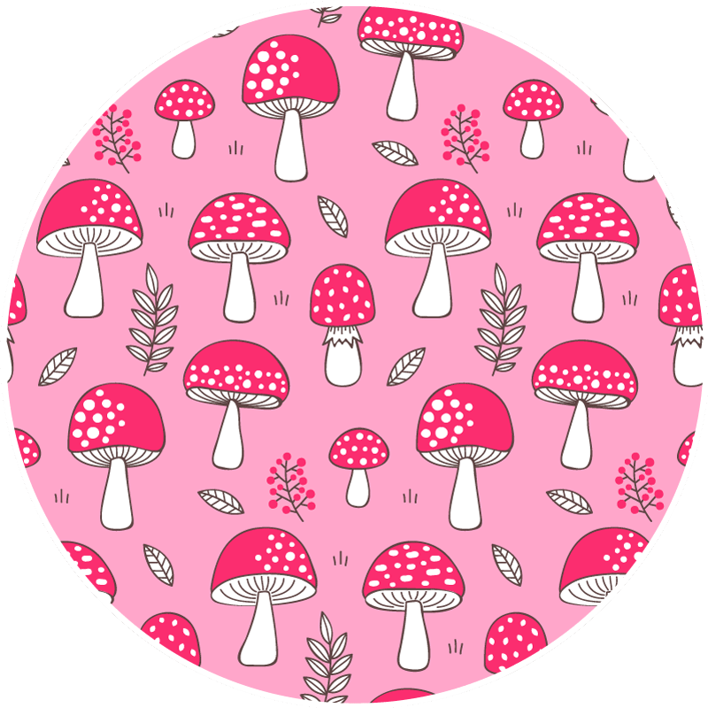 Tapis vinyle cuisine charmante illustration de champignon - TenStickers
