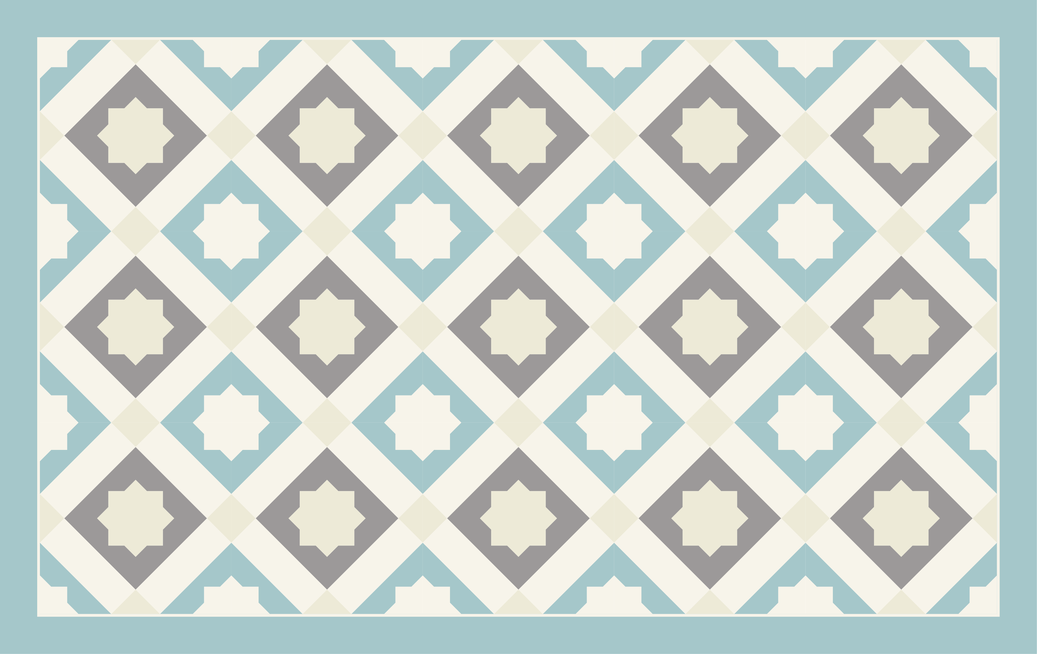 Tapis vinyle carreaux de ciment motif étoile élégant - TenStickers