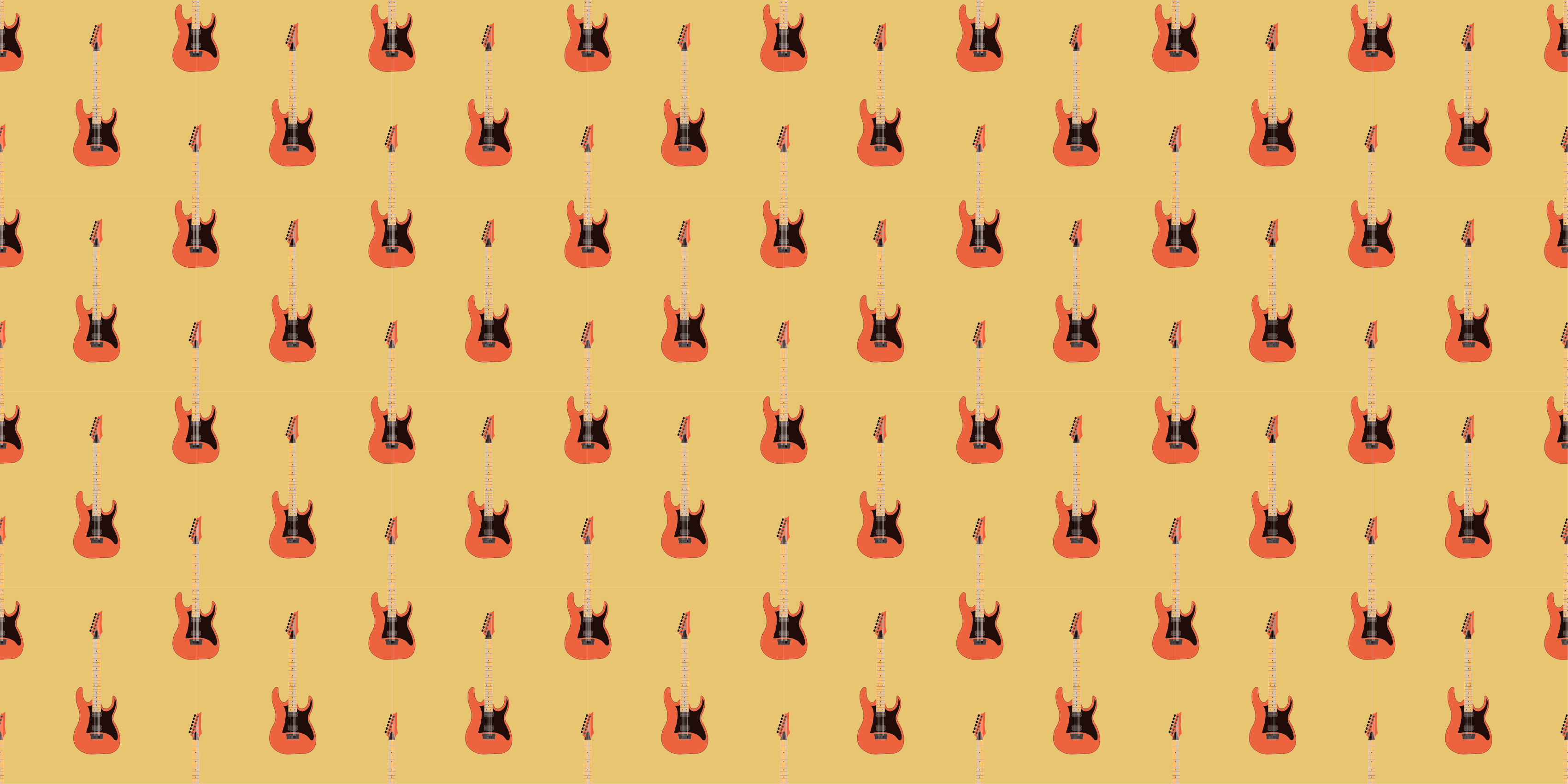 Tapis vinyle ado motif de guitare rock - TenStickers