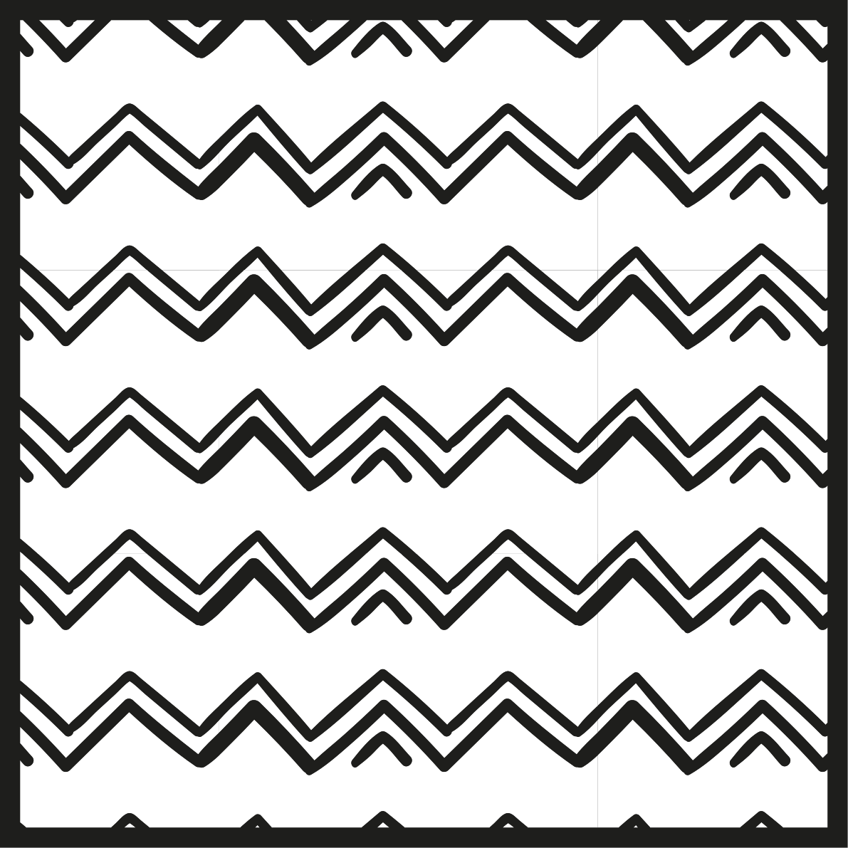 Tapis vinyle minimaliste motif zigzag - TenStickers