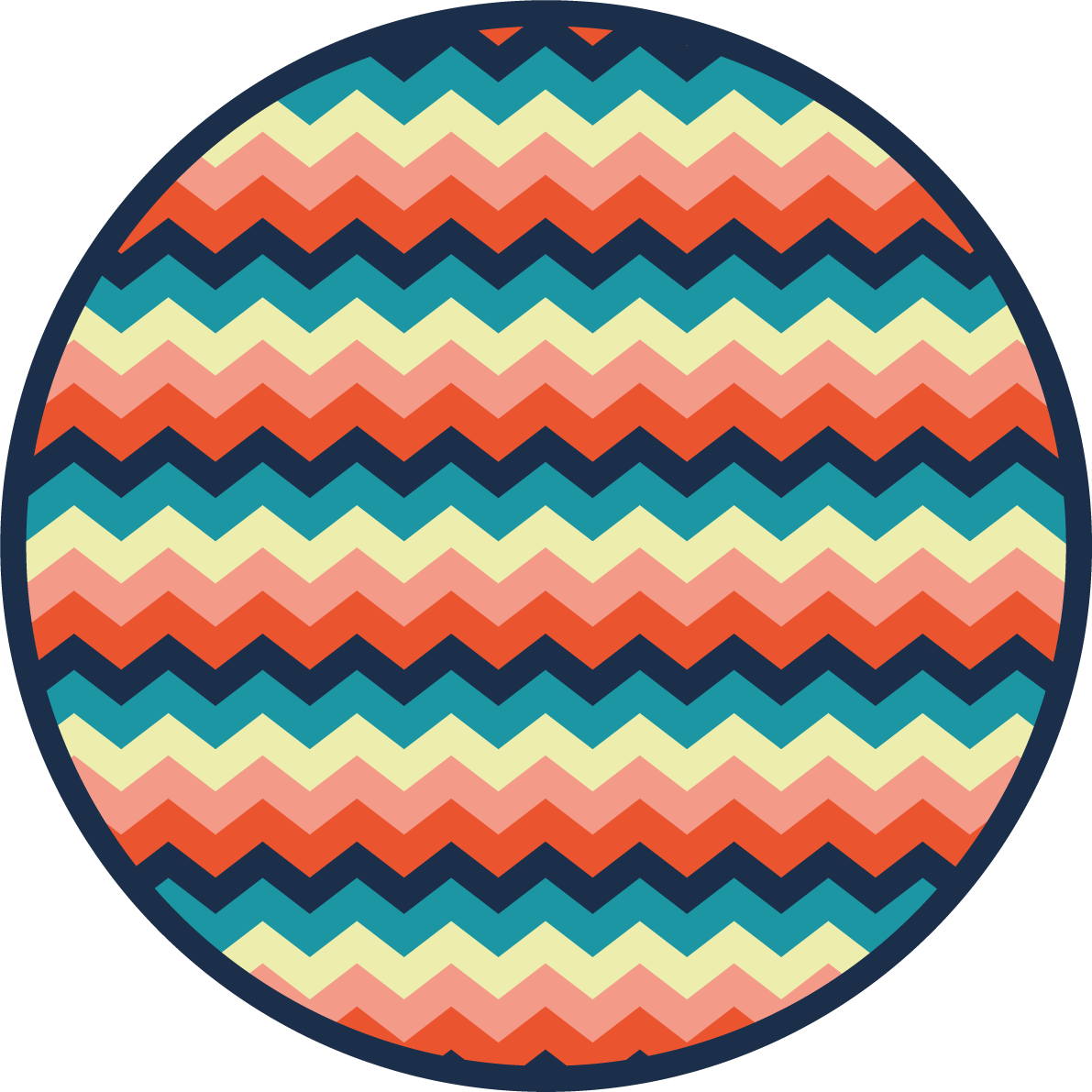 Tapis vinyles géométriques motif à chevrons coloré - TenStickers
