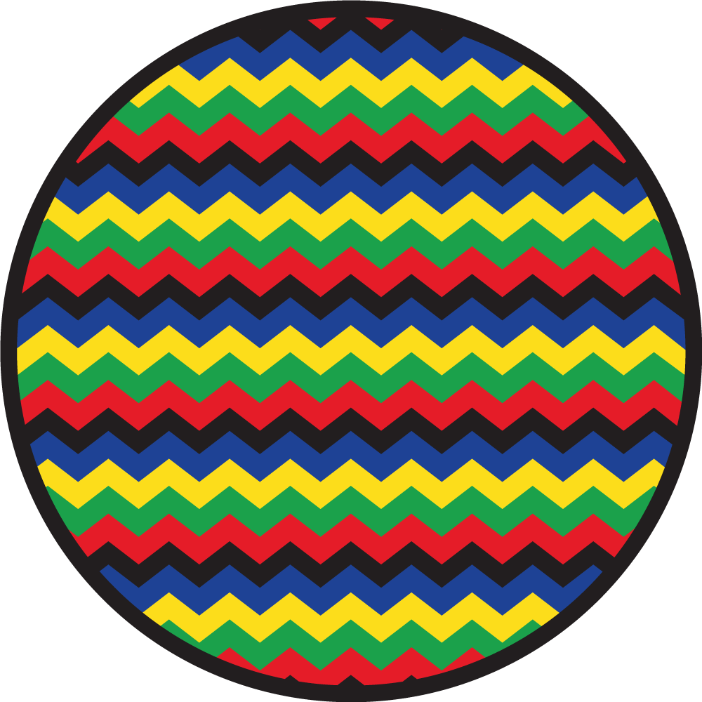 Tapis vinyles géométriques style zigzag coloré - TenStickers