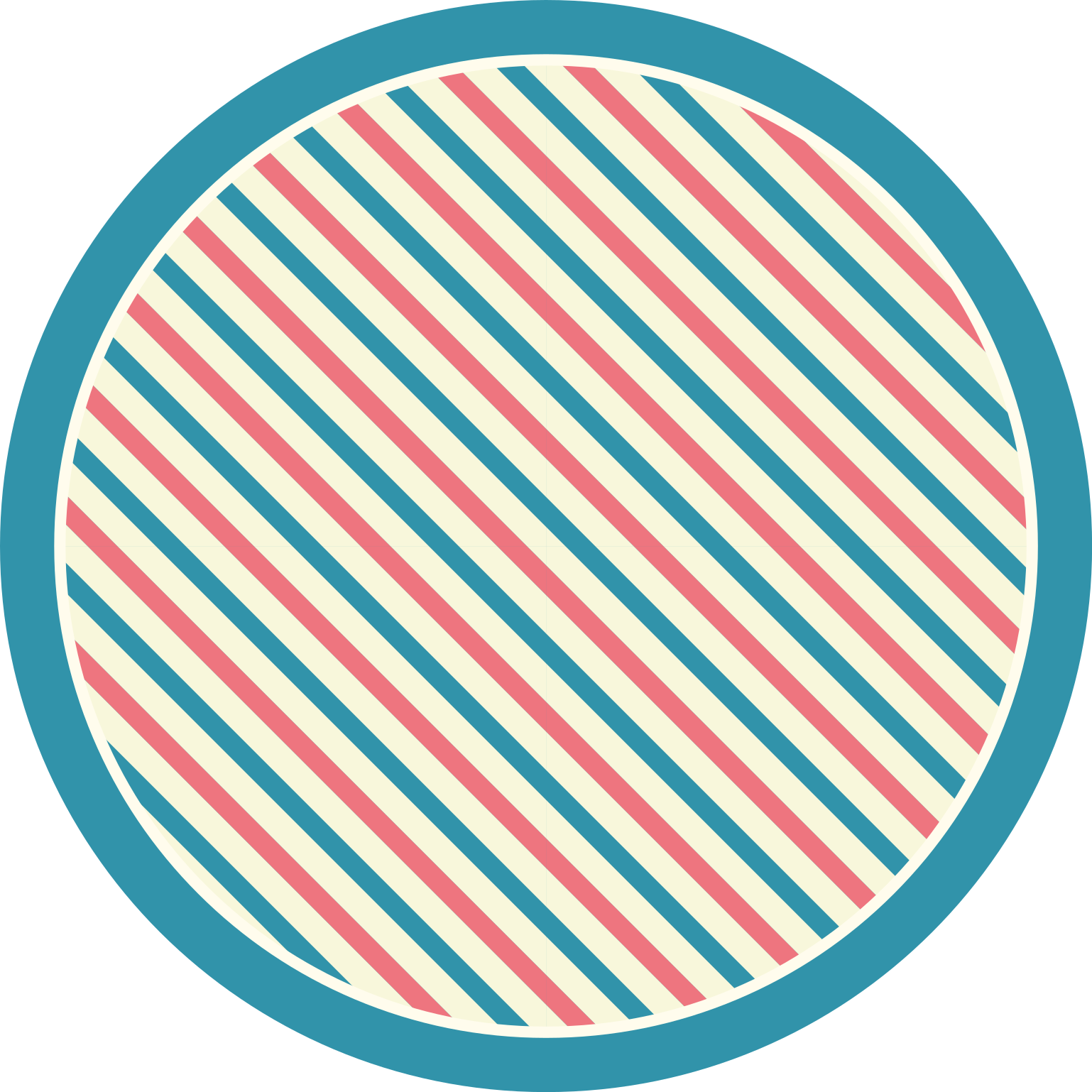 Tapis vinyle rayures motif circulaire diagonal - TenStickers