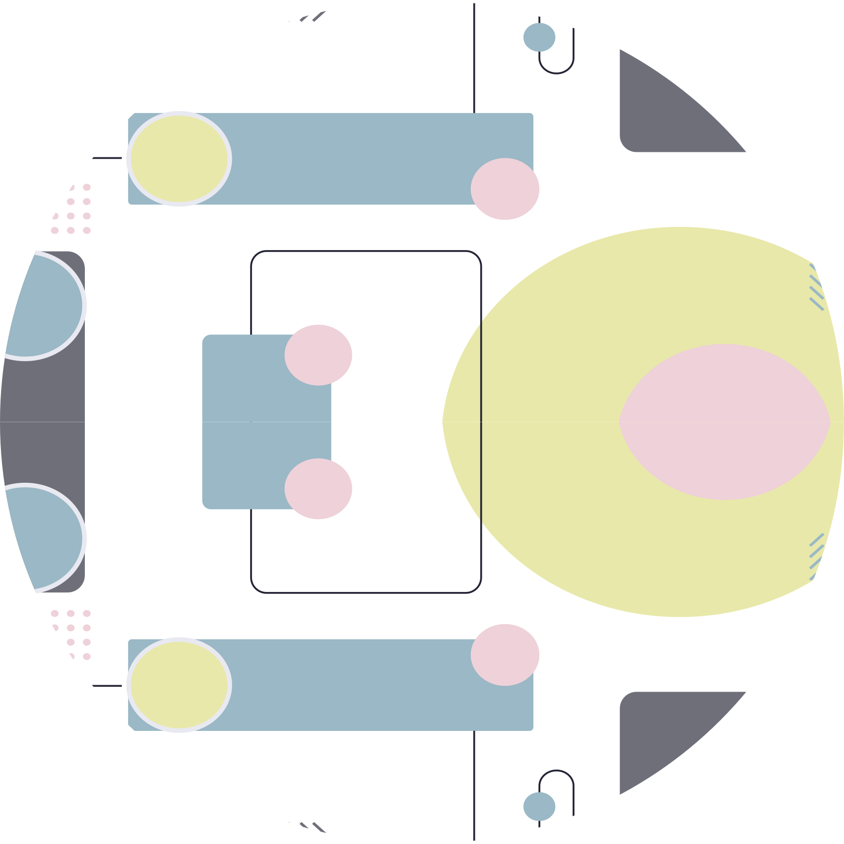 Tapis vinyles géométriques formes circulaires abstraites - TenStickers