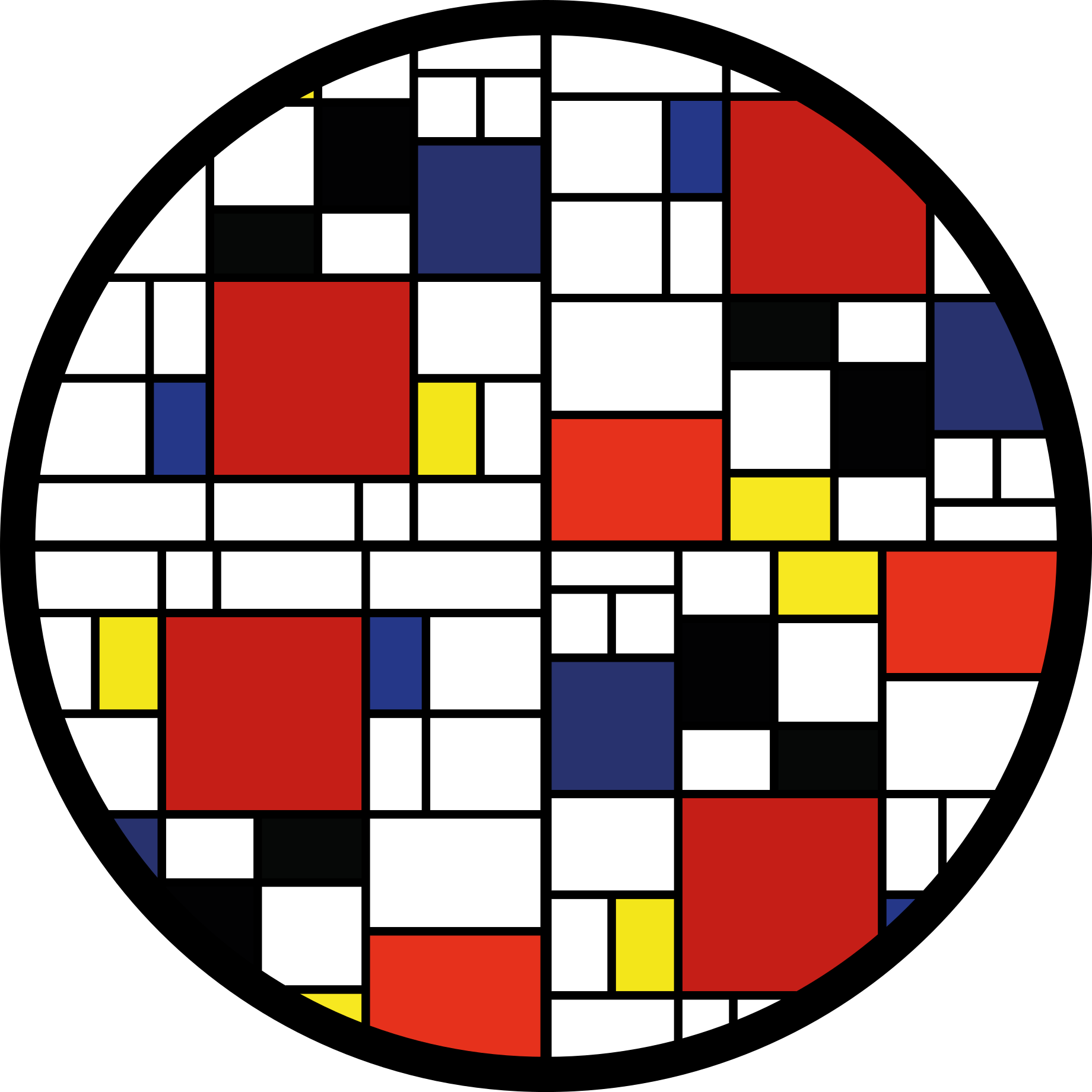 Tapis vinyle design moderne agencement de blocs de couleur - TenStickers