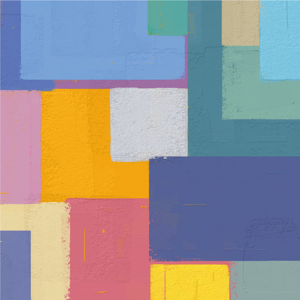 Tapis vinyles géométriques cubes abstraits vibrants - TenStickers