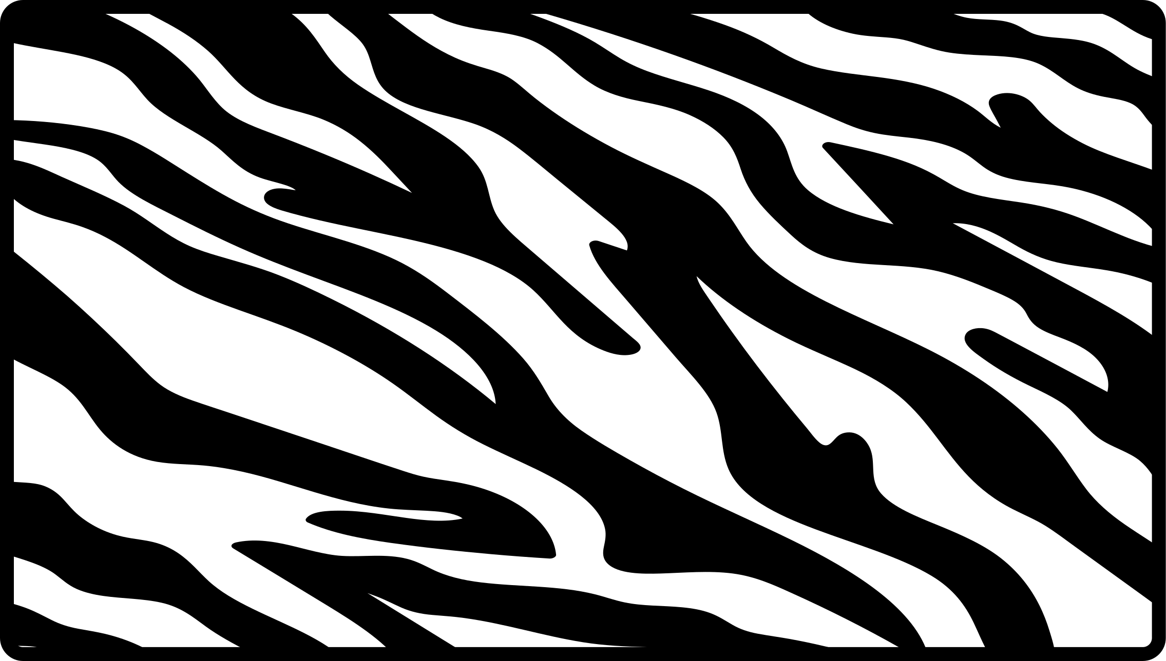 Tapis vinyle animal à rayures monochromes - TenStickers