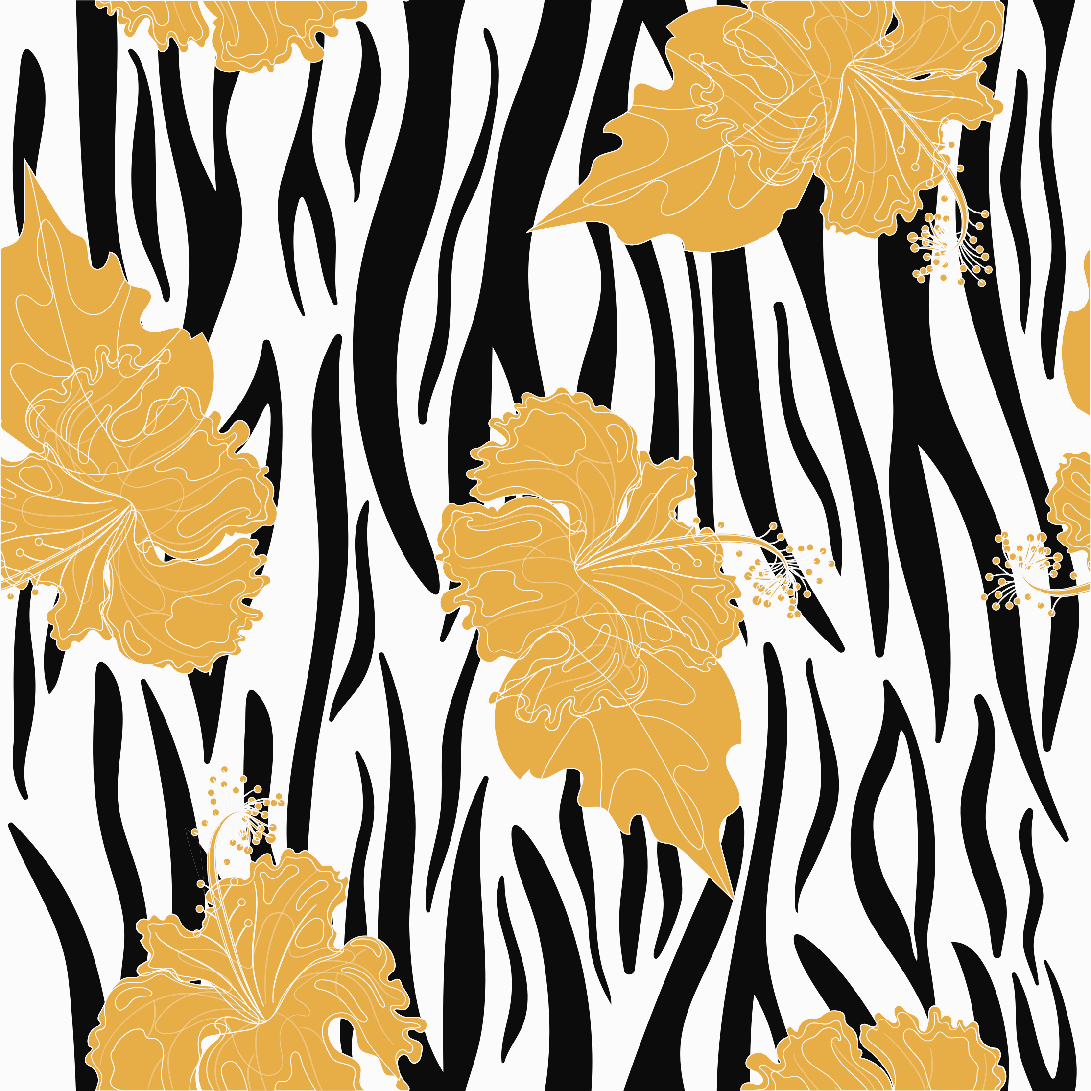 Tapis vinyle animal motif jungle zèbre - TenStickers