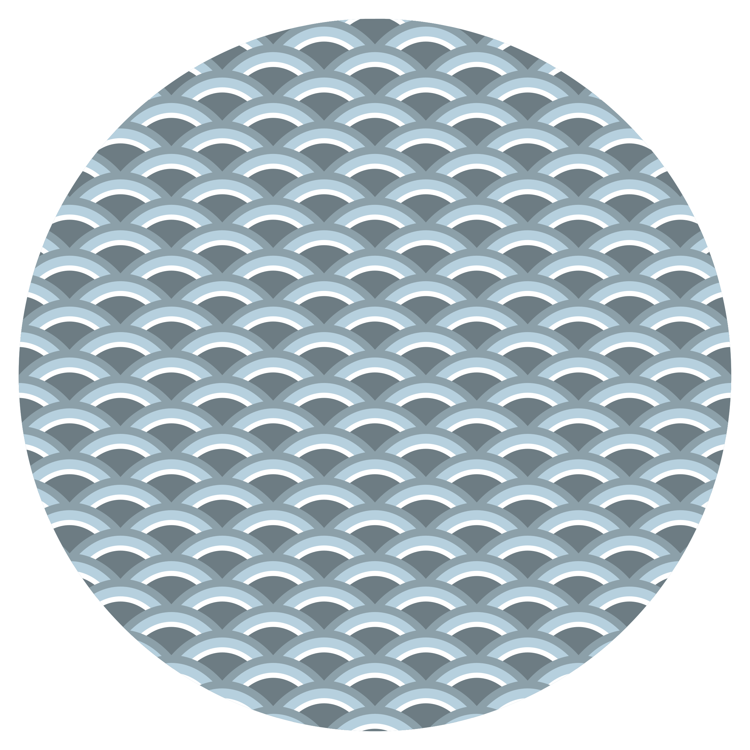 Tapis vinyles géométriques motif de vague - TenStickers