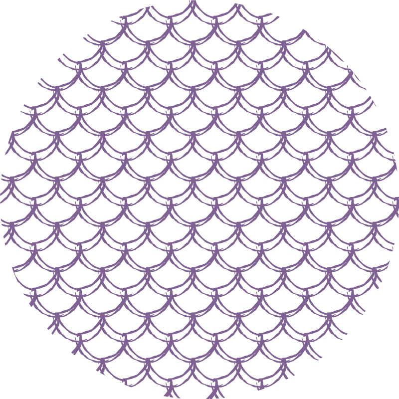 Tapis vinyle salle de bain motif festonné violet - TenStickers