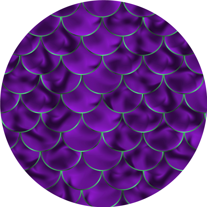 Tapis vinyle rond motif écaille violet - TenStickers