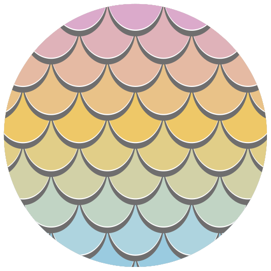 Tapis vinyle textures écailles de poisson colorées - TenStickers