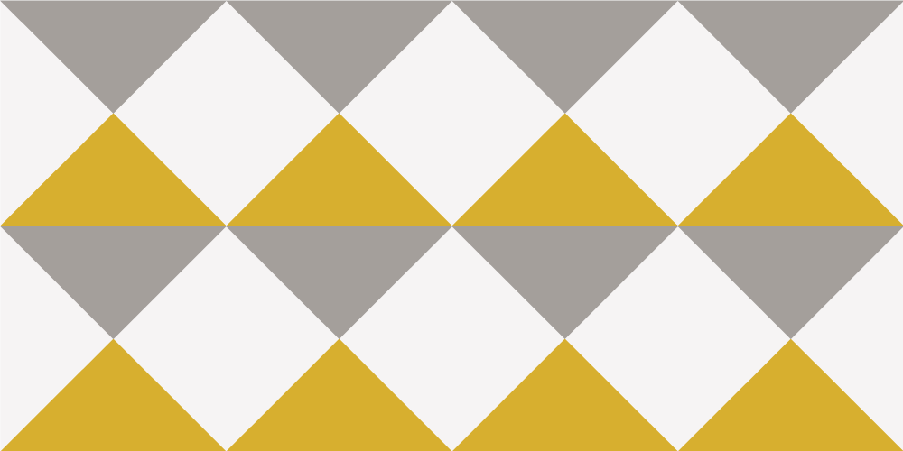 Tapis vinyles géométriques diamants gris et jaunes - TenStickers