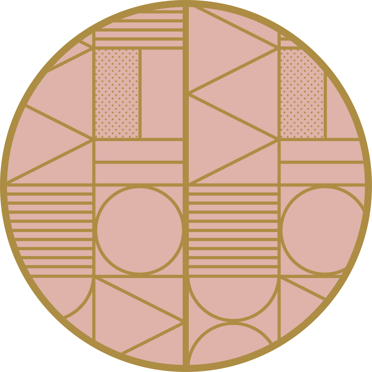 Tapis vinyles géométriques motif rose - TenStickers