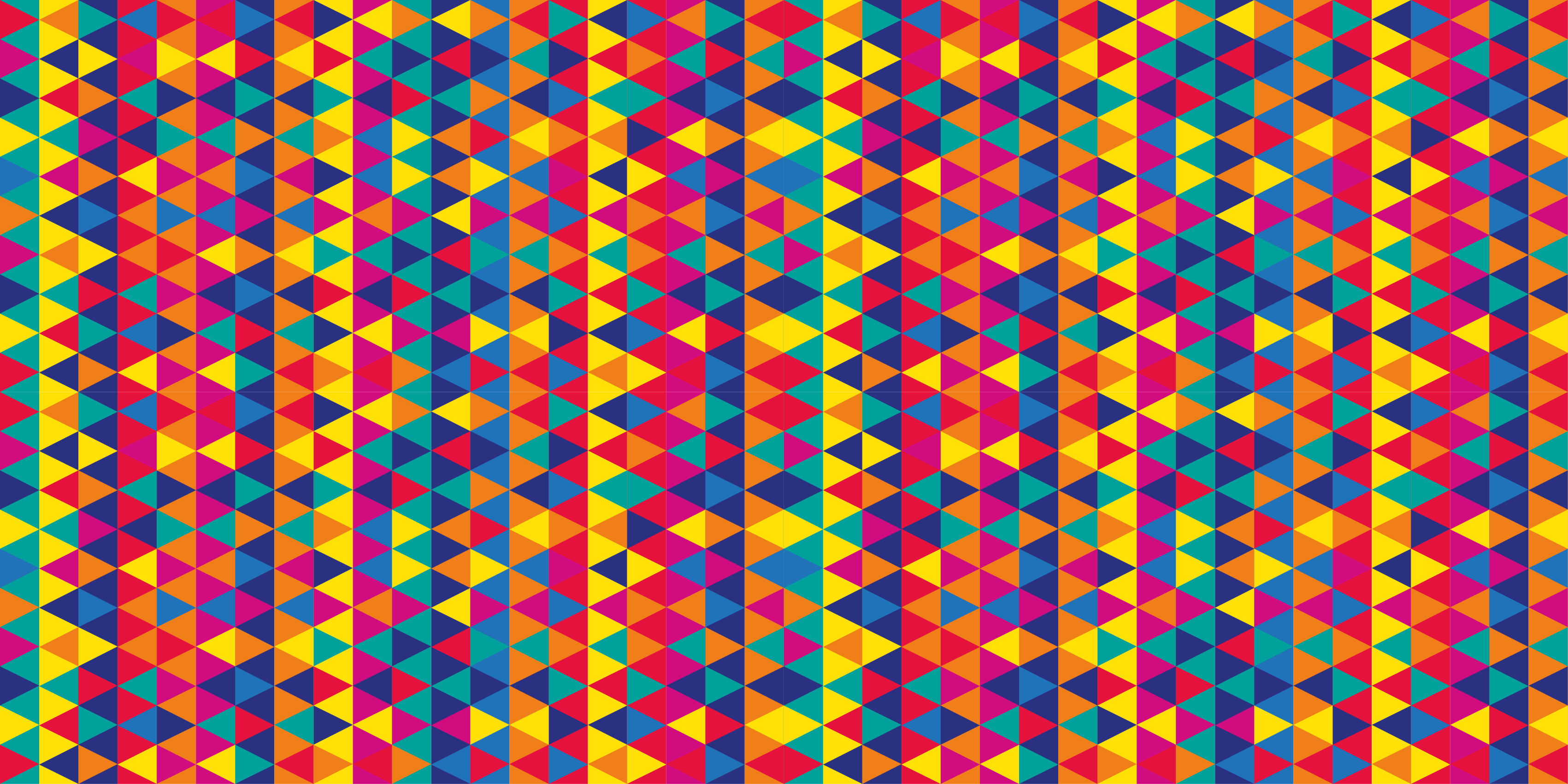 Tapis vinyles géométriques motif de triangles colorés - TenStickers