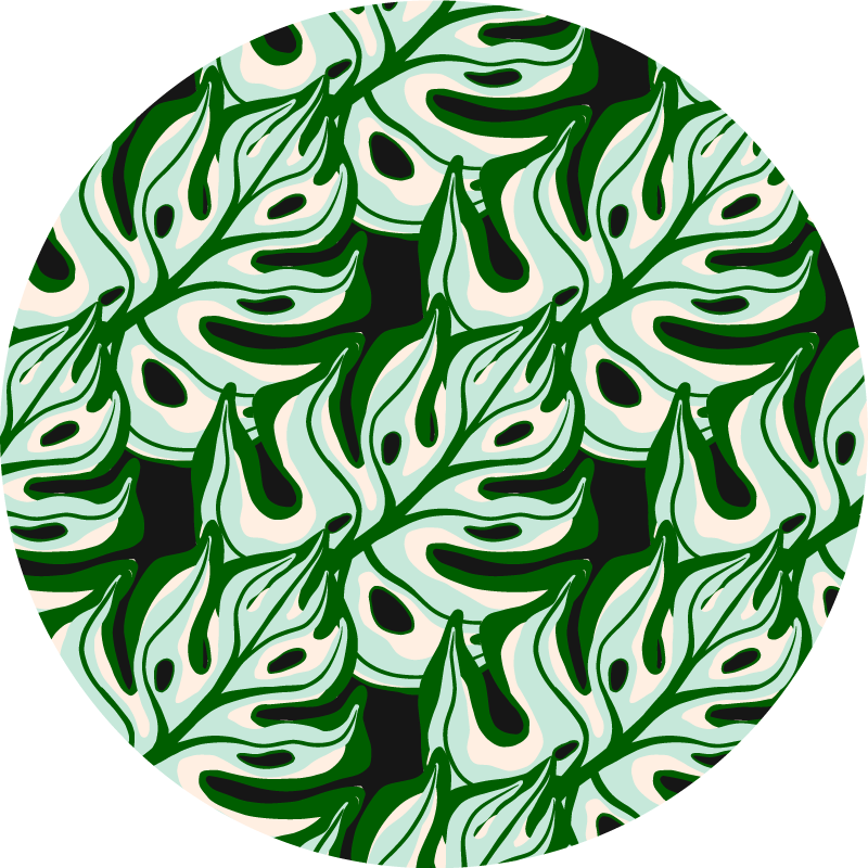 Tapis vinyle nature feuilles tropicales - TenStickers