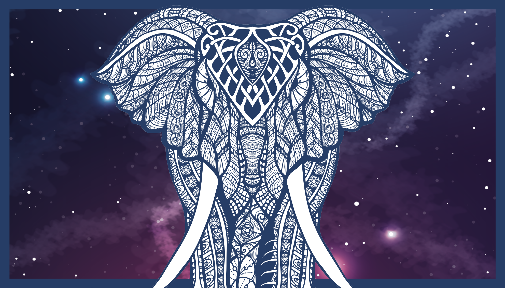 Tapis vinyle personnalisé Élégant art d'éléphant - TenStickers