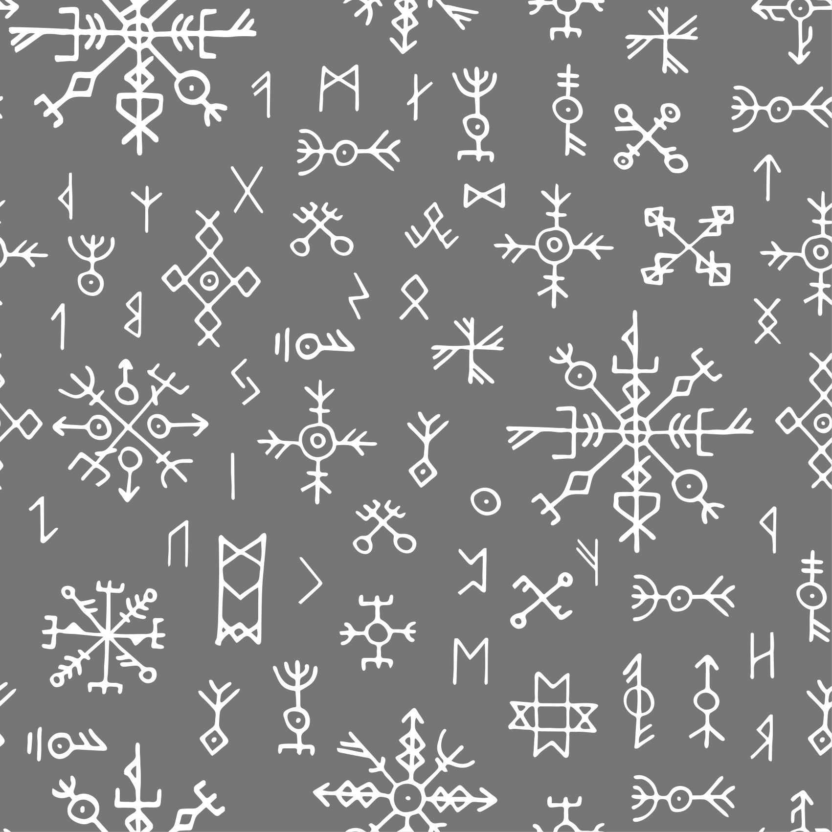 Tapis vinyle nordique modèle de symbole géométrique - TenStickers